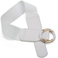 thumbnail image 2 of Beltox Women Elastic White Belt Stretchy Wide Waist Vintage Cinch M-XXL, 2 of 5