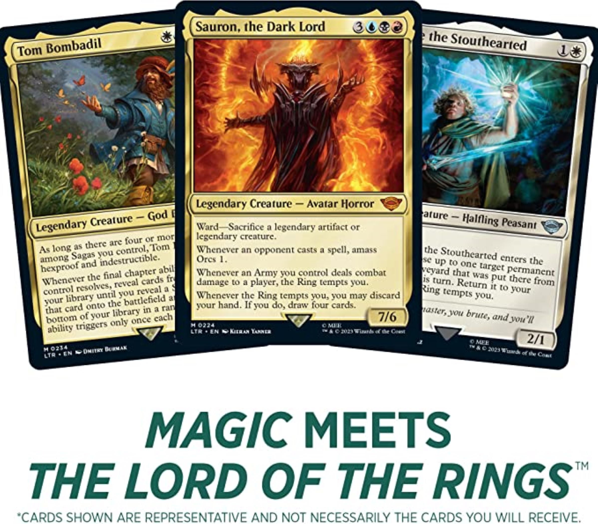  Magic: The Gathering The Lord of The Rings: Tales of  Middle-Earth Bundle - 8 Set Boosters + Accessories : Toys & Games