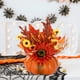 thumbnail image 5 of Calabaza artificial con flores Decoración de Acción de Gracias Decoración de fiesta Centros de mesa Otoño Calabazas de espuma artificial para boda Estilo B, 5 of 8