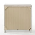thumbnail image 4 of JERFIT White Glamour 3-Drawer Nightstand with Hidden Jewelry Organizer, High-Gloss Modern Bedside Table for Bedroom, 4 of 5