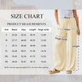 thumbnail image 2 of TEMOFON Pants for Women Wide Leg Linen Pant Summer Casual Palazzo Beige Flowy Pants with Pocket Drawstring Loose Lightweight Pants S, 2 of 10