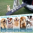 thumbnail image 2 of Slsy Dog Ramp for Car, 71" Long & 19" Wide Folding Portable Pet Stair Ramp with Non-Slip Rug Surface, Extra Wide Dog Steps for Medium & Large Dogs Up to 250LBS Enter a Car, SUV & Truck, 2 of 8