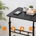 thumbnail image 5 of Golyzmt Height-Adjustable Overbed Table, C-Shaped, 23.6" Wide with Rolling Wheels, Light Wood, 5 of 7