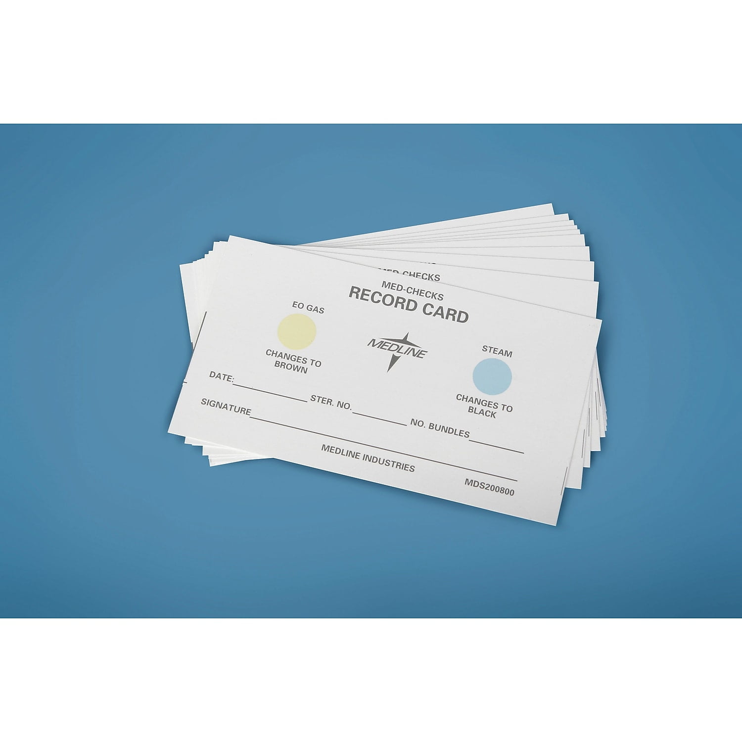 Medline Instrument Sterilization Record Load Cards 3 1/2"" x 5"" Size
