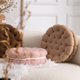 thumbnail image 5 of Cojín redondo decorativo con forma de galleta de 14 pulgadas, cómodo, divertido, bonito cojín circular para asiento, cojín para suelo para sofá, silla, cama, coche (Beige), 5 of 5