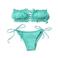 thumbnail image 1 of Women Swimwear Sets Strap-Free Backless Bra Triangle Panties, 1 of 4