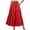 Red, variant on Women’s High Waist Tiered Maxi Skirt with Elastic Waistband and Pockets Flowy A Line Lightweight Casual Skirt Blue XL