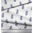 thumbnail image 3 of Soimoi Poly Georgette Fabric Leaves & Paisley Block Print Fabric by The Yard 52 Inch Wide, 3 of 3