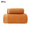thumbnail image 3 of 2 Pieces/Set Cotton Bath Towel Soft Replacement Rectangular Home Bathing Shower Face Towel Washcloth Accessories Brown, 3 of 9