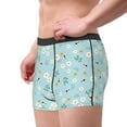 thumbnail image 2 of Xecao Bee Flower Print Men's Underwear Boxer Briefs Pack - Your ComfortSoft, Moisture-Wicking, and Breathable Choice for Men's Underwear-Large, 2 of 5