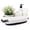 Black, variant on 13-inch Black Cotton Rope Back of Toilet Tank Basket with Leather Handles, Bathroom Organizer Storage