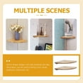 thumbnail image 1 of QUMIIRITY 2 Pcs Wood Corners Shelves Corner Shelves Unit Organizing Items Sector Shape Study, 1 of 6