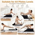 thumbnail image 5 of Esheno Aluminum Pilates Reformer 350 lbs Capacity Foldable 4 Wheel Design 6 Level Adjustable Resistance PU Leather for Home Gym Studio, 5 of 9