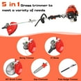 thumbnail image 3 of 52CC Gas Grass Trimmer 2-Cycle, 5 in 1 Trimming Tool Kit with Gas Pole Saw, Hedge Trimmer, Grass Trimmer, Brush Cutter, Full Crankshaft Weed Eater Lawn Mower for Garden Lawn Yard, 3 of 9