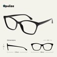 thumbnail image 3 of OPULIZE KAT Reading Glasses - 4-Pack - Cat-Eye Frame - Black, Brown, Grey, Taupe - Men & Women - Spring Hinges - RRRR59-127U - +3.50, 3 of 6