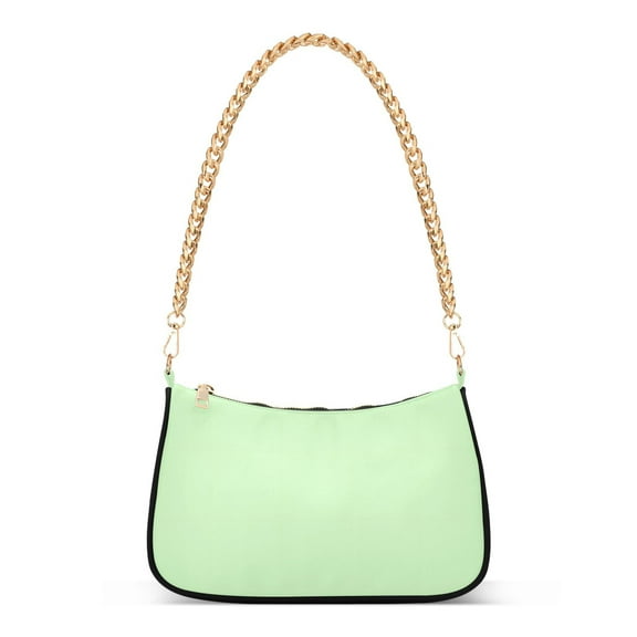 Ryvnso Solid Light Green Womens Chain Shoulder Bag Tote Handbags Clutch Hobo Purse with Zipper for Travel