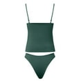 thumbnail image 5 of Beach Vacation Clothes for Women Crop Top Top for Women Crop Tops Girls Festive Workout Bodysuit Body Suit Bra Tops Star Glitter X Bedroom with Sexy Square Neck Tank Dark Green XS, 5 of 5
