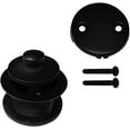 thumbnail image 6 of Westbrass Coarse Thread Twist & Close Bathtub Drain Trim with Two-Hole Overflow, Matte Black, 6 of 14