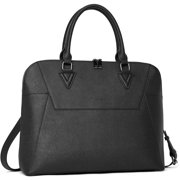 BOSTANTEN Briefcase for Women Leather 15.6 inch Laptop Shoulder Bags Office Work Crossbody Handbag Black