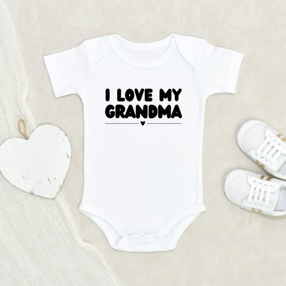 Newbabywishes - Sweet Loved My Grandma Baby Clothes for Girls - Newborn Baby Clothes