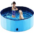 thumbnail image 1 of $$ Piscina plegable portátil para mascotas, piscina para niños de plástico antideslizante, piscina para niños al aire libre para perros, gatos, uso en interiores y exteriores TicfoxMX moderno, 1 of 8