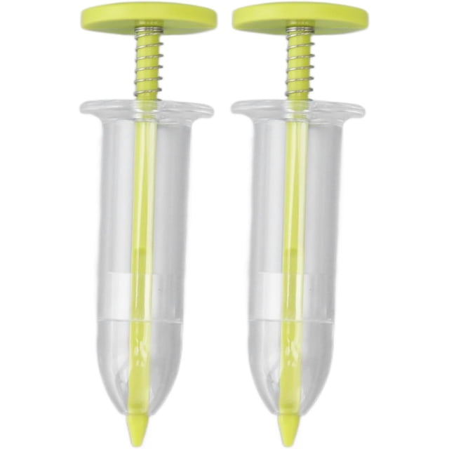 HUGFEGWE 2 Pcs Mini Semoir Distributeur de Graines Semoir Petit Épandeur de Graines Réglable Portatif Jardinière de Graines Semoir Semoir Outil de Jardinage (Jaune) CJB91-104169