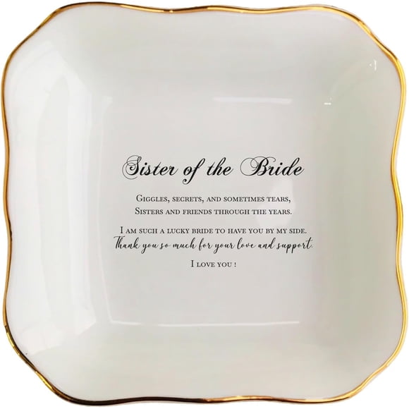 BAT TRANG Ceramic Wedding Gift for Sister of the Bride Custom Ring Dish-Wedding Gifts-Bridal Shower Gift from Bride-Bride Gifts-Sisters of the Bride Gifts