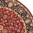 thumbnail image 3 of Safavieh Tapis Rond 8 Pieds en Laine Tufté Main Rouge et Marine, 3 of 3