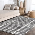 thumbnail image 2 of JONATHAN Y MALIBU SHAG 5 x 8 Area Rug, Ankara Vintage Medallion - Ivory/Gray, MBS101A-5, 2 of 8