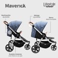 thumbnail image 4 of Lifestyle By Infanti Carriola Sistema De Viaje Maverick Con Portabebé  Color Azul, 4 of 7