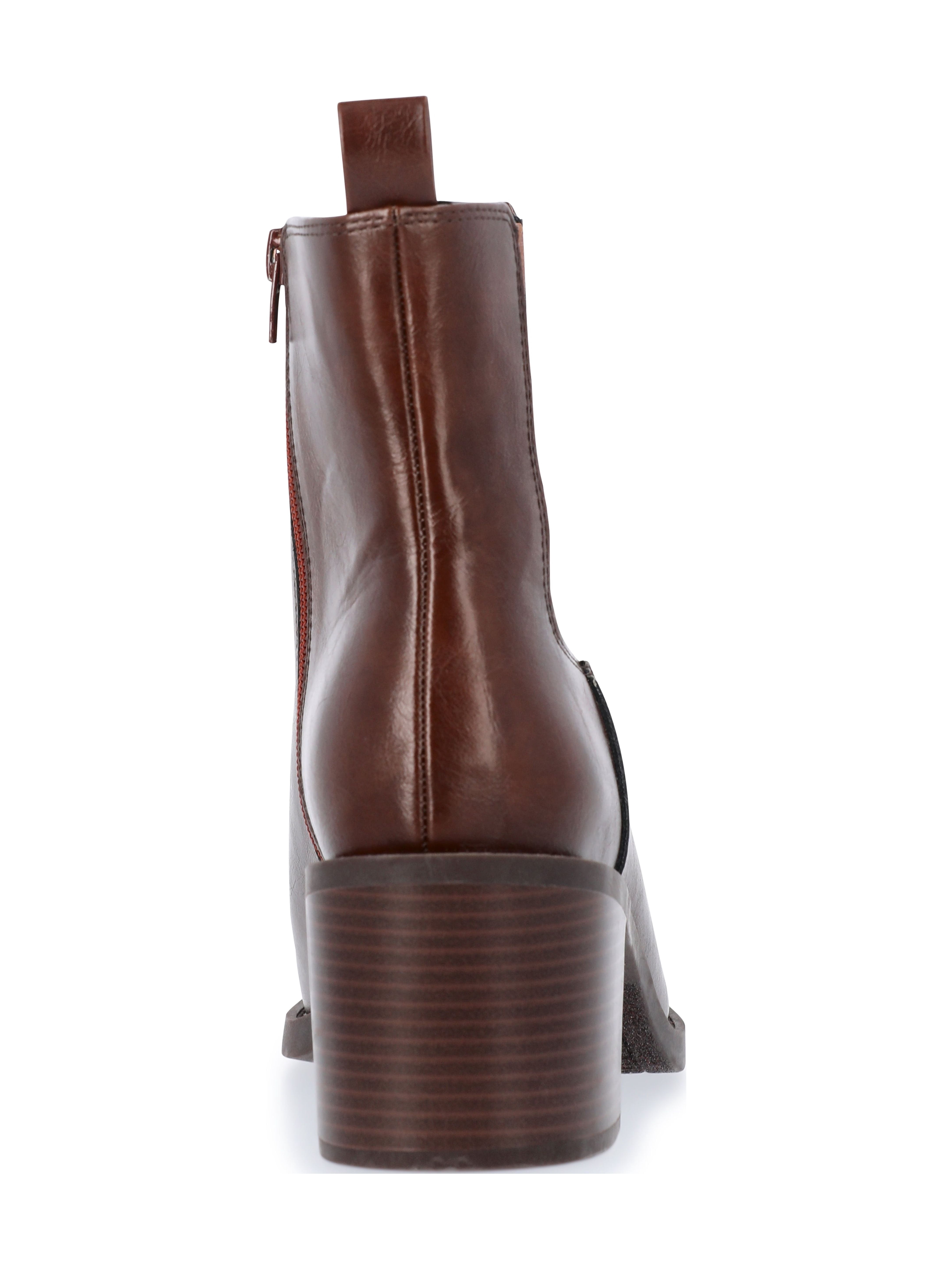 Time and True Women's Faux Leather Chelsea Boots