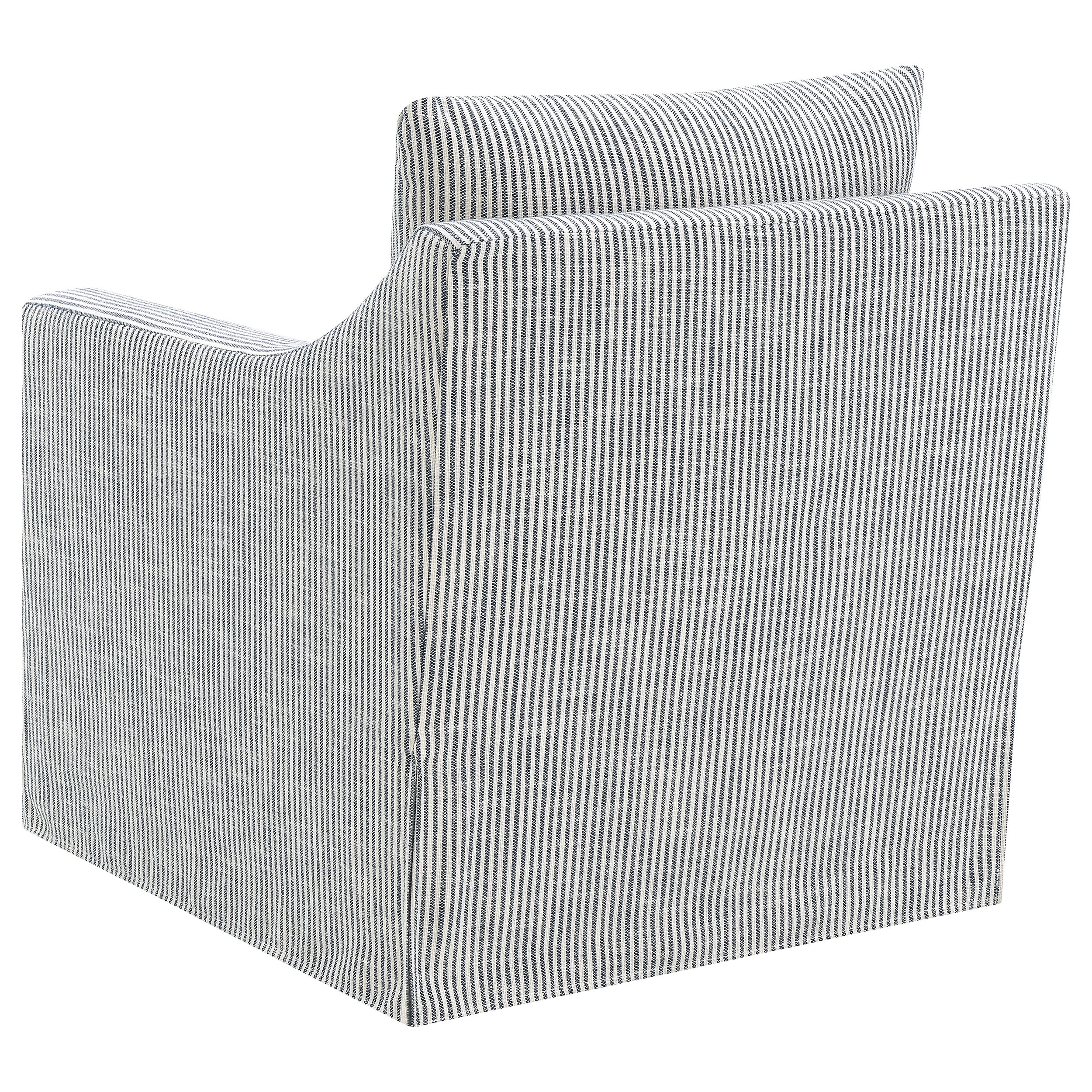 Winter Fabric Upholstered Sloped Arm Accent Swivel Chair Gray
