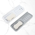thumbnail image 6 of Unique Bargains 1 Pc Soap Dish Double Row Soap Holder for Bathroom Light Gray, 6 of 6