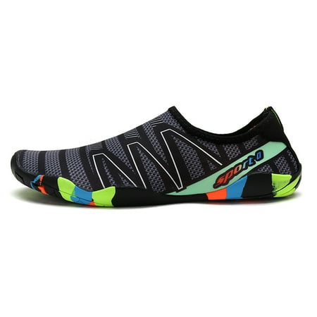

ONTNO Men s Water Shoes Women s Water Shoes Barefoot Quick Drying Surf Wading Non-Slip Rubber Water Sports Shoes Black