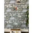 thumbnail image 3 of Dundee Deco 3D Wall Panels - Cladding, Pale Aquamarine Stone Look Wall Paneling, Styrofoam Facing for Interior and Exterior Applications, DIY, Set of 10, Covers 54 sq ft, 3 of 10
