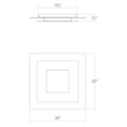 thumbnail image 7 of Sonneman 2759.98 Offset 20" Wide Led Flush Mount Square Ceiling Fixture - White, 7 of 7