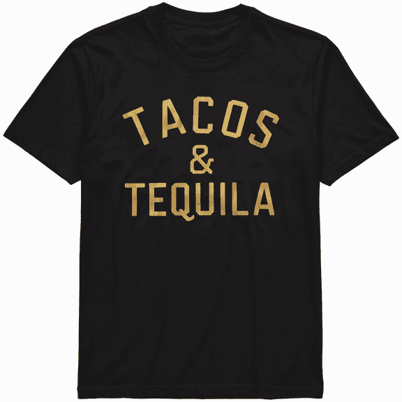 Tacos and Tequila Graphic Tee Shirt for Taco Lover