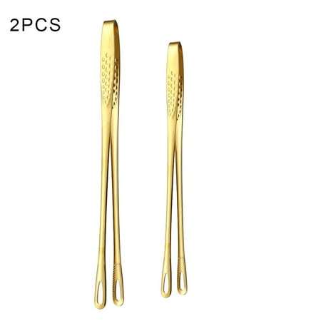 

2pcs Stainless Steel 9 /12 Kitchen Straight Grill Tweezers Bbq Food Tongs Tools
