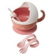 thumbnail image 4 of Tazón de succión,Cuenco,recipiente de comida con succión,cuchara,cuenco para bebés,Juego de platos aislantes para alimentación de bebé,Juego de cuchara y tazón aislante de acero rosa, 4 of 8