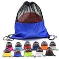 thumbnail image 4 of sunsanly Basketball Storage Bag Sports Gym Backpack Drawstring Design Waterproof Honeycomb Fabric See-Through Mesh Football Soccer Pouch, 4 of 8