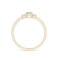 thumbnail image 2 of Angara Natural 0.2 Ct. Aquamarine with Diamond Three Stone Ring in 14K Yellow Gold for Women (Ring Size: 3), 2 of 12
