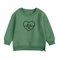 thumbnail image 1 of Posijego Chandail à Col Rond pour Enfants avec Motif Cœur, chandail à Manches Longues pour Garçons et Filles, 1 of 3