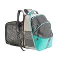 thumbnail image 2 of Pets Mochila para gatos expandible, mochila para mascotas para perros pequeños, mochilas de malla para gatos para viajar, correa a prueba de , Azul SM SunniMix Portador de viaje portátil, 2 of 7
