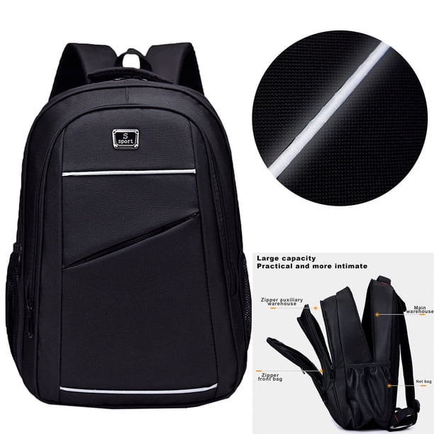 Mochila para computadora con tiras reflectantes Dealovy, mochila para estudiantes, mochila de gran capacidad para ocio, mochila de viaje al aire libre con múltiples compartimentos, útiles escolares