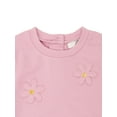 thumbnail image 5 of Wonderluxe Baby Girls' Long Sleeve Sweatshirt and Pant, 3-Piece Set, Sizes 0-3M-24M, 5 of 13