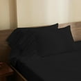 thumbnail image 4 of 4 Piece Corner Ruffle Sheet Set, 6" Inch Corner Ruffle On Flat Sheet And Pillowcases, 18 Inch Deep Pocket, 100% Egyptian Cotton, 800 TC, Queen Size, Solid Black, 4 of 6