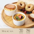 thumbnail image 3 of Porcelain Creme Brulee Ramekins Microwave Oven Safe Stackable Baking Souffle Bowls for Dessert 6 pack, 3 of 6