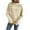 Beige, variant on Pxxlle Cowl Neck Hoodie Women Casual Workout Drop Shoulder Hooded Sweatshirts Solid Color Long Sleeve Hoodies with Pockets Beige L