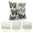 thumbnail image 4 of FUMJ Throw Pillow Covers for Couch Butterflies Bed Or Sofa Pillows Case Pattern of Black Silhouettes of Butterflies On White Background Decorative Square Cushion Covers, 4 of 5