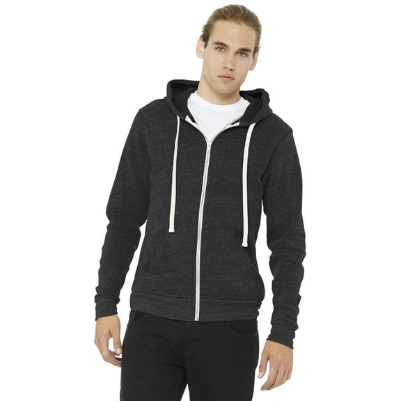 Unisex Triblend Sponge Fleece Full-Zip Hoodie